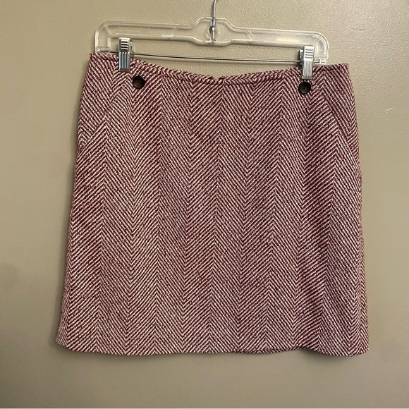 Banana Republic Herringbone Button-Waist Skirt Size 8 Career - Picture 2 of 11
